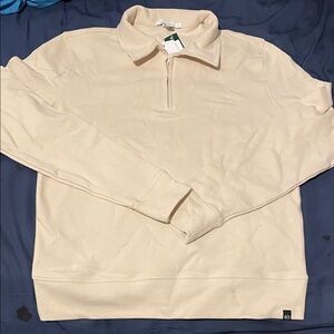 Threads 4 Thought Cream Zip-Up Sweater